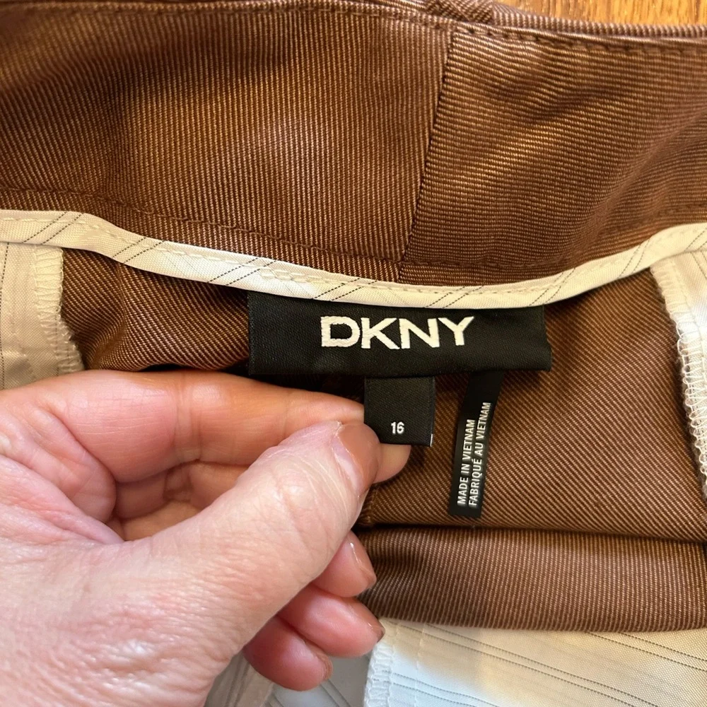 NEW DKNY Paint The Town Red Wide Leg Dress Pants Women’s SZ 16 in Toast - Picture 8 of 9